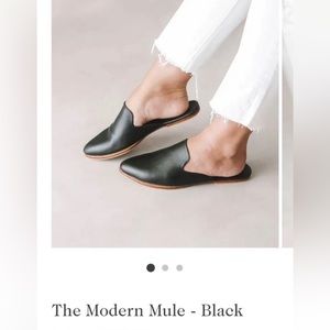 Liberte Leather- The Modern Mule - Black